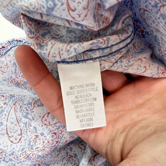 Panhandle Shirt Mens 2XL Multicolor Western Paisley Long Sleeve Button Up - Picture 6 of 11